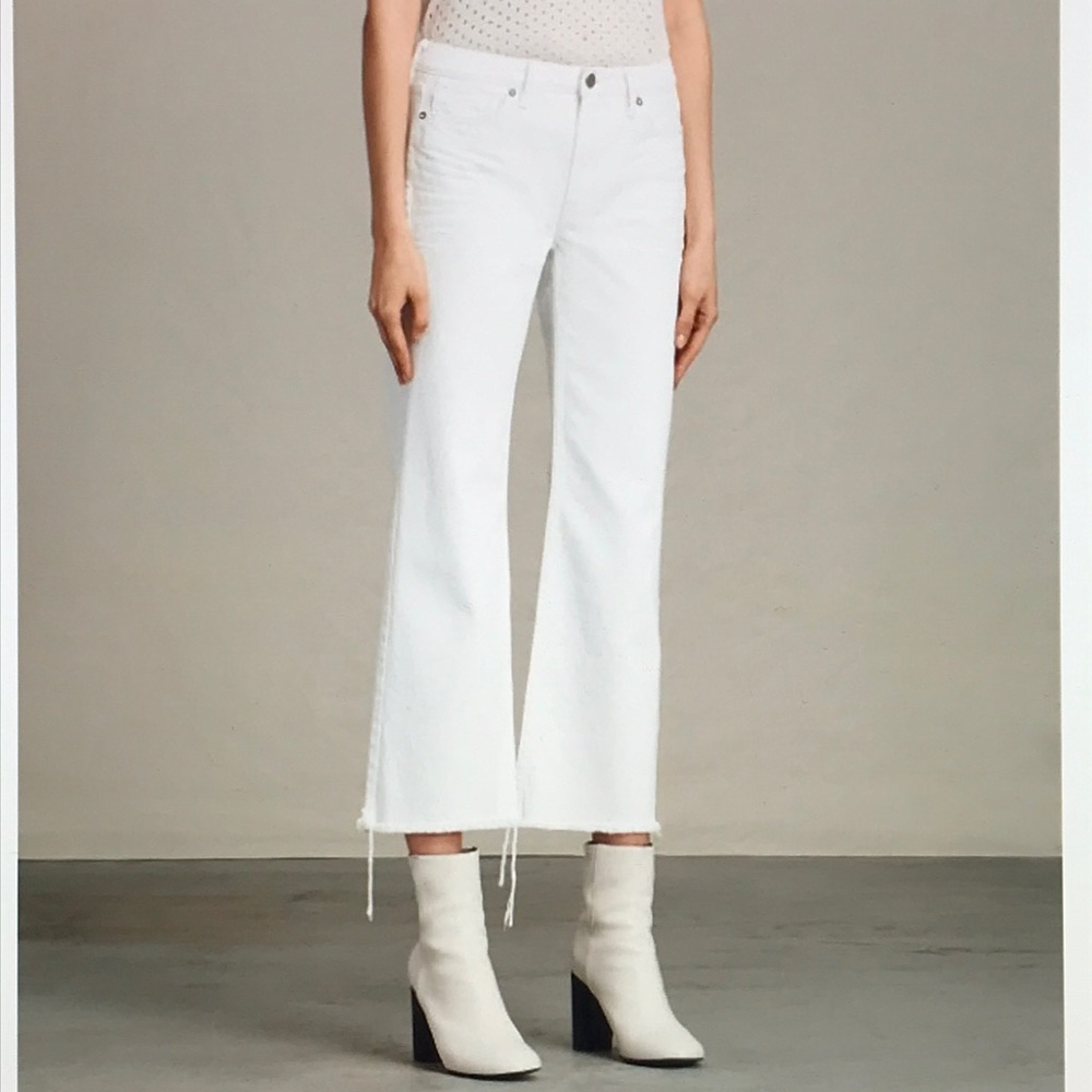 All Saints Belle cropped flare jeans 26 New - Picture 3 of 16